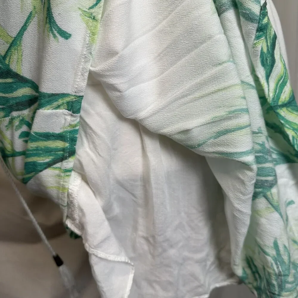Free People Tropical Oasis Jumper Skirt Tassel Swing Beach Green Size Small Pet.